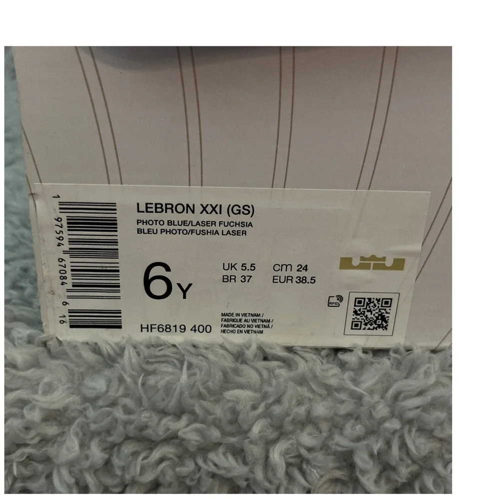 Nike LeBron XXI GS Youth Size 6Y Multicolor Photo Blue‎ Laser Fuchsia HF6819-400